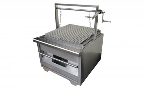 TIPO 30: ASADOR A CARBÓN EN ACERO INOX CON CAJA CHINA